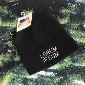 LOREM IPSUM No Cuff Knit Hat
